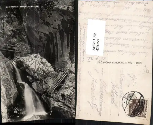 420967,Bärenschütz-Klamm b. Mixnitz Pernegg Wasserfall