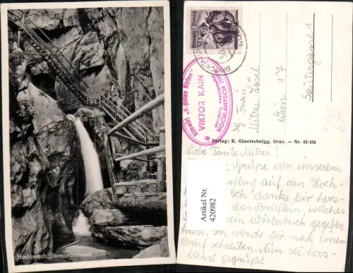 420982,Bärnschützklamm Klamm b. Mixnitz Pernegg Wasserfall