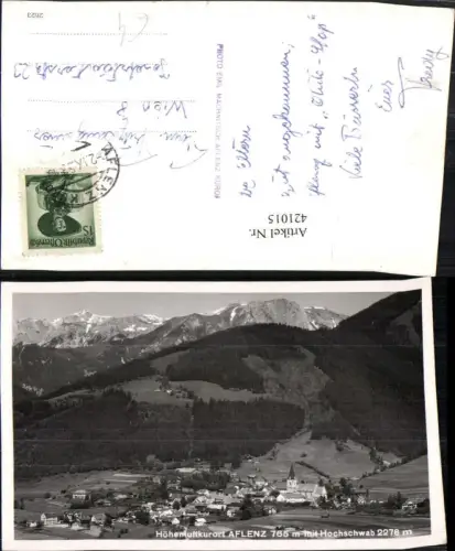 421015,Aflenz Totale m. Hochschwab Bergkulisse