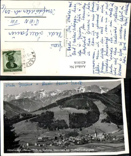 421016,Aflenz Totale m. Hochschwab Bergkulisse