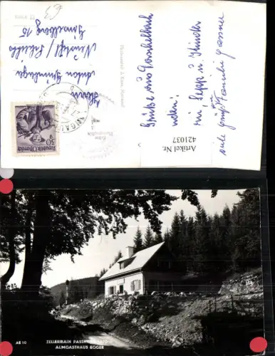 421037,Zellerrain Passhöhe b. Mariazell Almgasthaus Egger