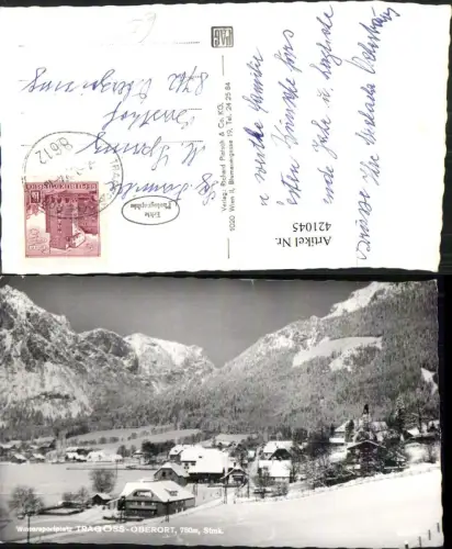 421045,Tragöß-Oberort Totale Bergkulisse Winterbild