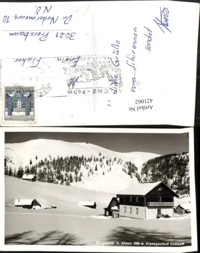 421062,Bürgeralm b. Aflenz Alpengasthof Gollner Winterbild