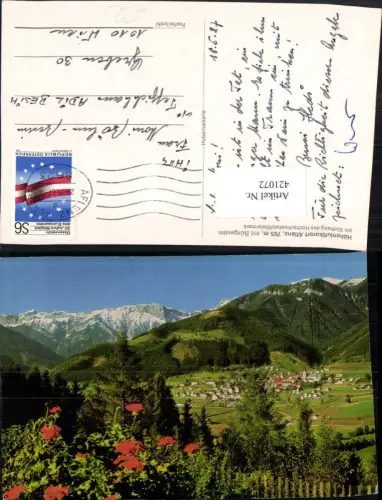 421072,Aflenz Totale m. Bürgeralm Bergkulisse