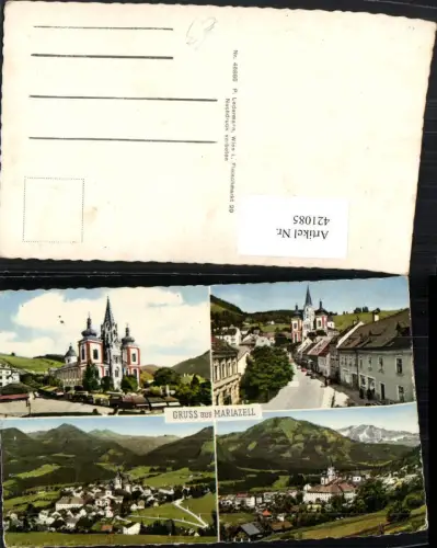 421085,Mariazell Totale Kirche Mehrbildkarte