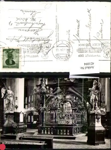 421094,Mariazell Wallfahrtskirche Kirche Innenansicht Gnadenaltar