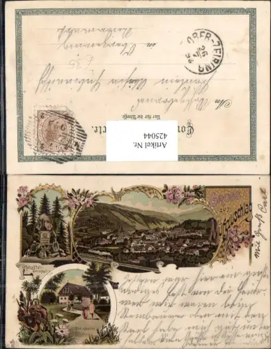 425044,Litho Mürzzuschlag Scheffel-Denkmal Steinbauer