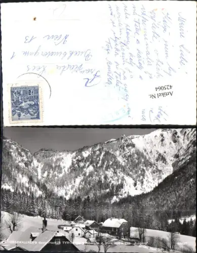 425064,Foto Ak Oberwallner Gastwirstschaft Tyrol b. Neuberg a. d. Mürz Winteransicht