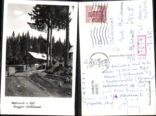 425072,Foto Ak Waldschule i. Alpl Roseggers Waldheimat Krieglach