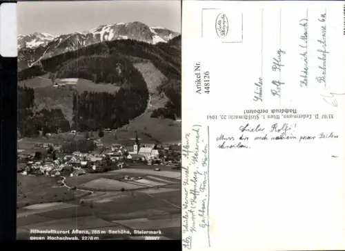 448126,Aflenz Totale geg. Hochschwab Bergkulisse
