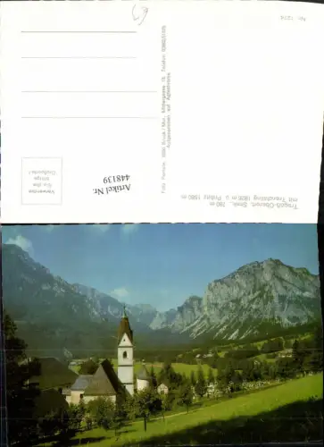 448139,Tragöß-Oberort Kirche m. Trenchtling u. Pribitz Bergkulisse