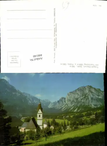 448140,Tragöß-Oberort Kirche m. Trenchtling u. Pribitz Bergkulisse