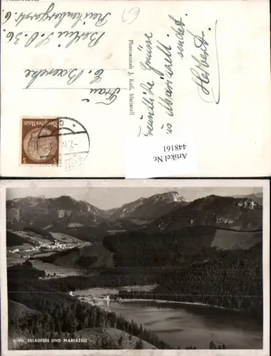 448161,Erlaufsee See u. Mariazell Totale Bergkulisse
