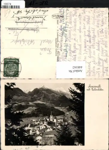 448162,Mariazell Totale m. Zellerhüten Bergkulisse