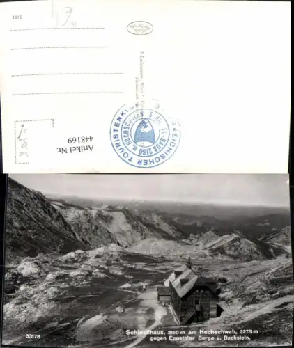 448169,Schiestlhaus Berghütte b. St. Ilgen geg. Ennstaler Berge Bergkulisse