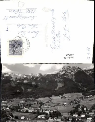 448267,Neuberg an d. Mürz Totale geg. Schneealpe Bergkulisse