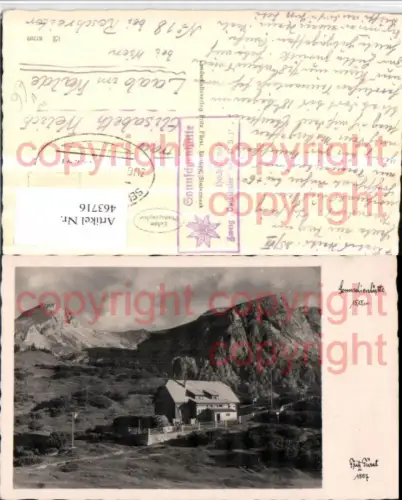 463716,Sonnschienhütte Berghütte b. Tragöß Bergkulisse pub Fritz Fürst 1507