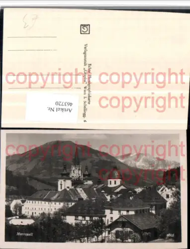 463720,Mariazell Teilansicht Kirche Bergkulisse