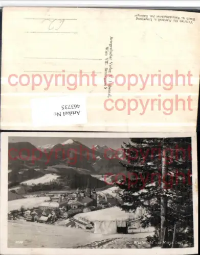 463735,Mariazell Totale Bergkulisse Winterbild