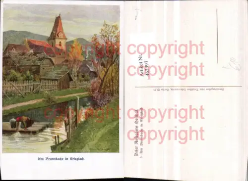 463997,Künstler AK Anton Reckziegel Krieglach Brunnbache Kirche