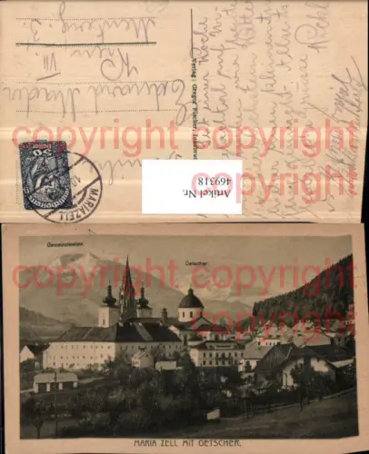 469318,Mariazell Teilansicht Kirche m. Ötscher Bergkulisse