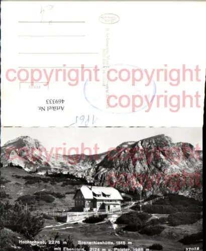 469333,Hochschwab Sonnschienhütte Berghütte b. Tragöß Bergkulisse