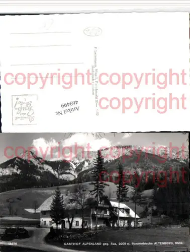 469499,Altenberg an d. Mürz Gasthof Alpenland geg. Rax Bergkulisse