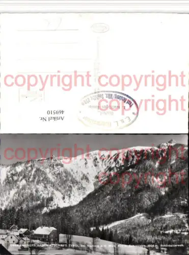 469510,Oberwallners Gastwirtschaft Tyrol b. Neuberg an d. Mürz Bergkulisse Winterbild