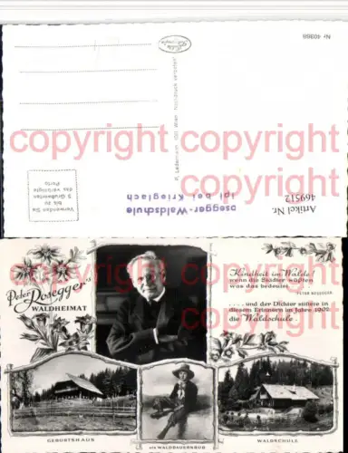 469512,Roseggers Waldheimat b. Krieglach Portrait Waldschule Mehrbildkarte