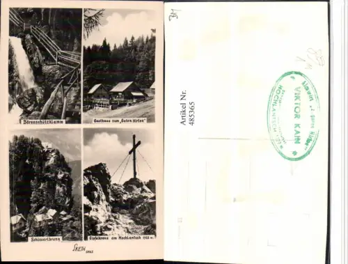 485365,Bärenschützklamm Schüsserlbrunn b. Breitenau Mehrbildkarte pub Sketh