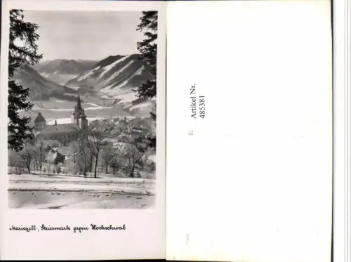 485381,Mariazell Teilansicht Kirche geg. Hochschwab Winterbild