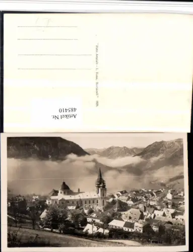 485410,Mariazell Totale Kirche Bergkulisse