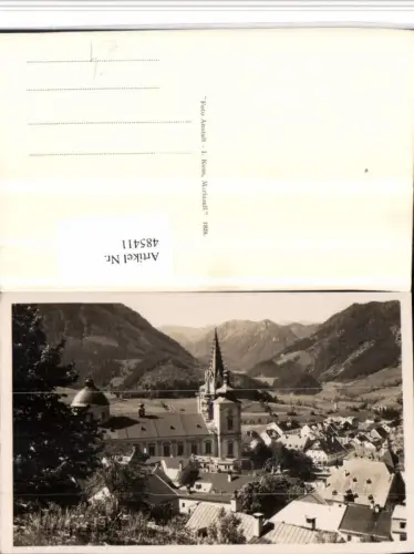 485411,Mariazell Totale Kirche Bergkulisse