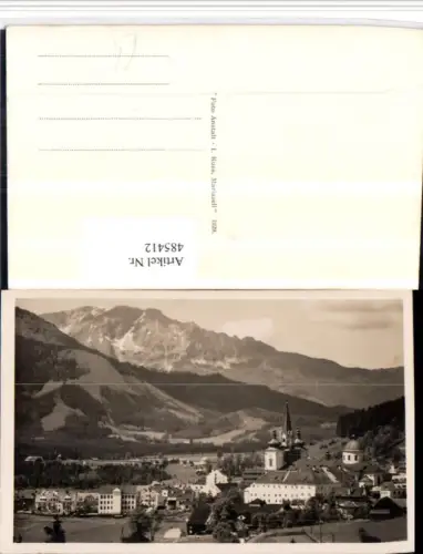 485412,Mariazell Totale Kirche Bergkulisse