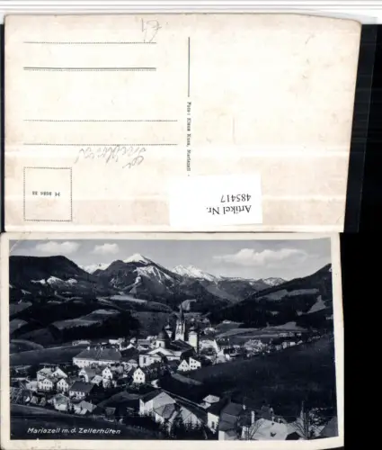 485417,Mariazell Totale m. Zellerhüten Bergkulisse