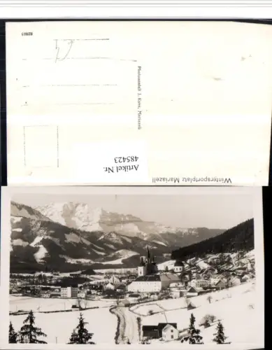 485423,Mariazell Totale Bergkulisse Winterbild