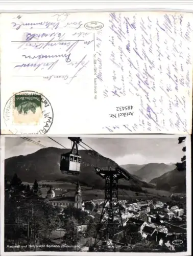 485432,Mariazell Totale Bürgeralpe Seilbahn Bergkulisse