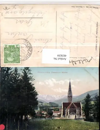 485839,Mürzzuschlag Protestantische Kirche Bergkulisse