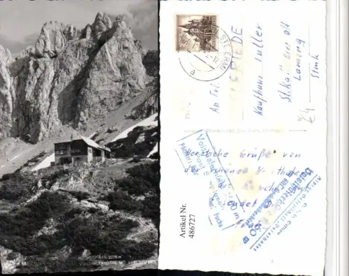 486727,Hochschwab Voisthalerhütte Berghütte b. Thörl Bergkulisse