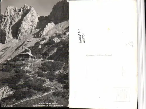 486755,Hochschwab Voisthalerhütte Berghütte b. Thörl Bergkulisse Aflenz