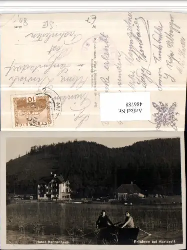 486788,Erlafsee Erlaufsee See b. Mariazell Hotel Herrenhaus Ruderboot