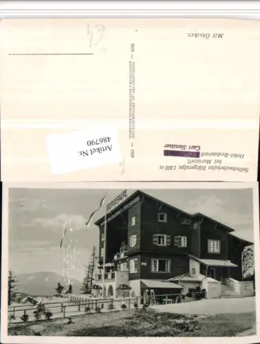 486790,Bürgeralpe b. Mariazell Hotel Restaurant