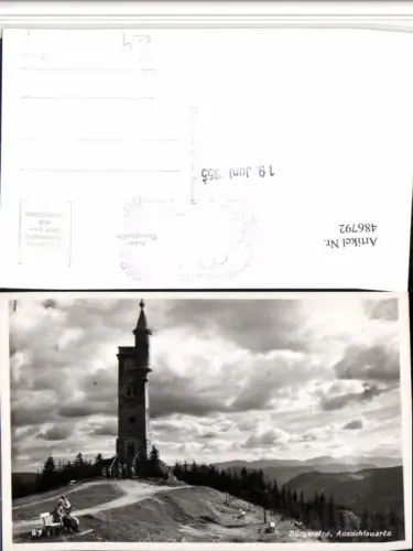 486792,Bürgeralpe b. Mariazell Aussichtswarte Turm Bergkulisse