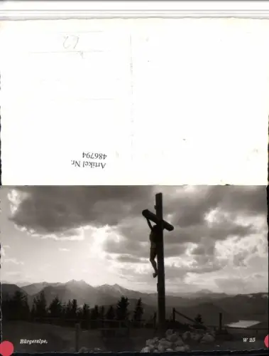 486794,Bürgeralpe b. Mariazell Kreuz Bergkulisse