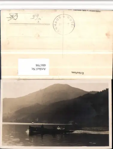 486798,Erlaufsee See b. Mariazell Motorboot pub Foto J. Kuss