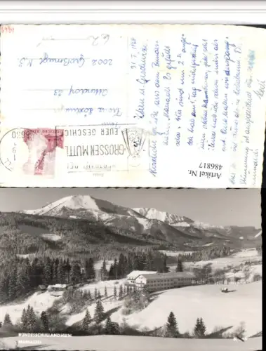 486817,Mariazell Bundesschullandheim Bergkulisse Winterbild