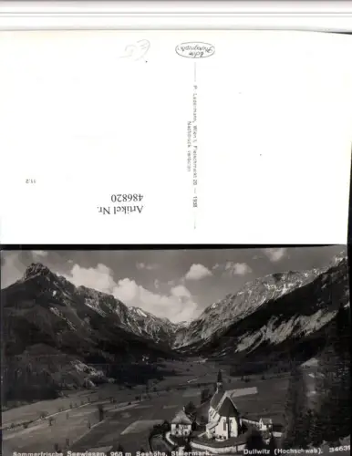 486820,Seewiesen Kirche m. Dullwitz Hochschwab Bergkulisse