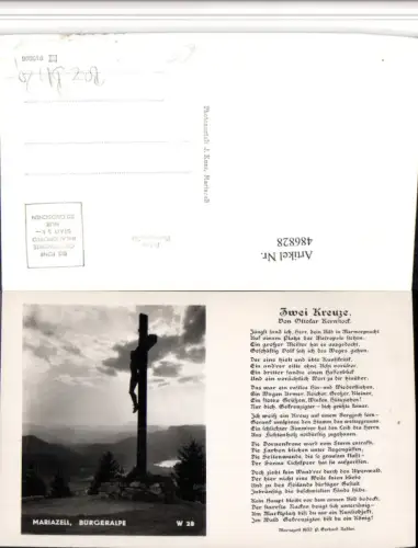 486828,Mariazell Bürgeralpe Kreuz Zwei Kreuze Gedicht Text