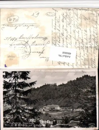 486868,Kapfenberg Blick auf Hauptschule u. Schlossberg