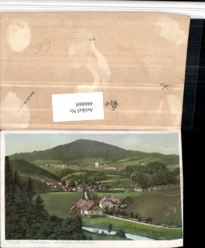 486869,Gruß aus Mariazell Teilansicht vom Sigmundsberg